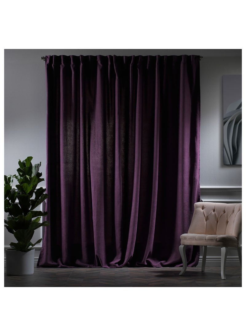 Zeenah Furniture Solid Color Home Decorative Curtains Velvet Look 2 Panels Hanging Back Tap & Rod Pocket Living Room Nursery Room Kitchen Office Windows Home Decoration - Image 2