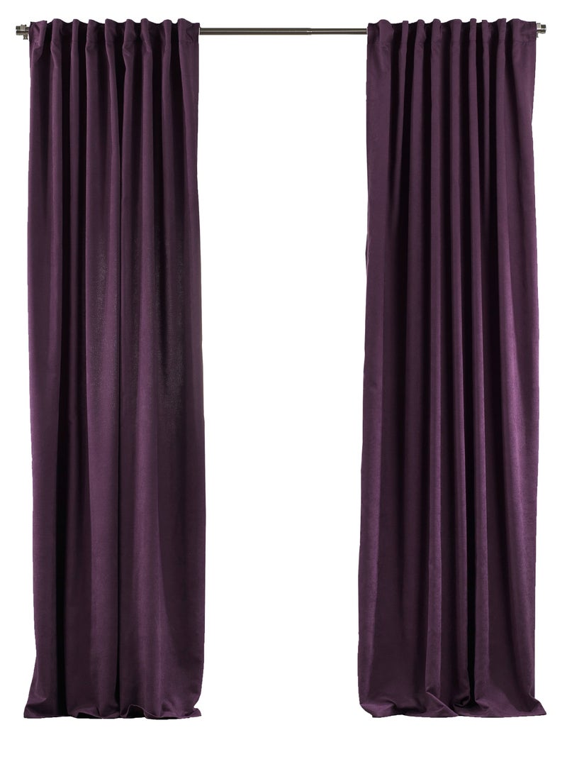 Zeenah Furniture Solid Color Home Decorative Curtains Velvet Look 2 Panels Hanging Back Tap & Rod Pocket Living Room Nursery Room Kitchen Office Windows Home Decoration - Image 5