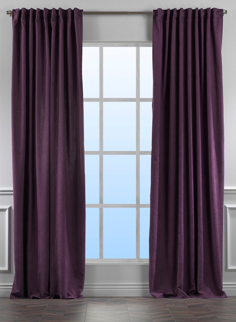 Zeenah Furniture Solid Color Home Decorative Curtains Velvet Look 2 Panels Hanging Back Tap & Rod Pocket Living Room Nursery Room Kitchen Office Windows Home Decoration - Image 1