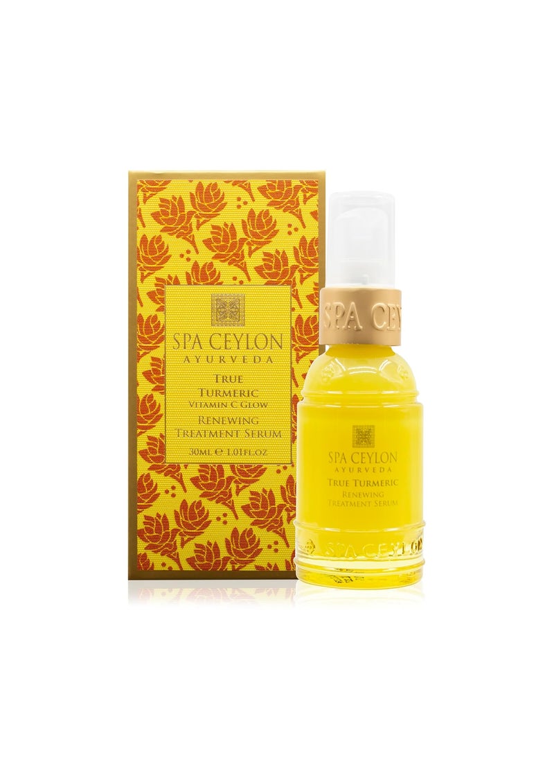 spa ceylon SPA CEYLON True Turmeric Vitamin C Glow Renewing Treatment Serum  Overnight Repair Treatment  Natural  Acne Treatment  Best for Normal to Dull Pigmented Skin 