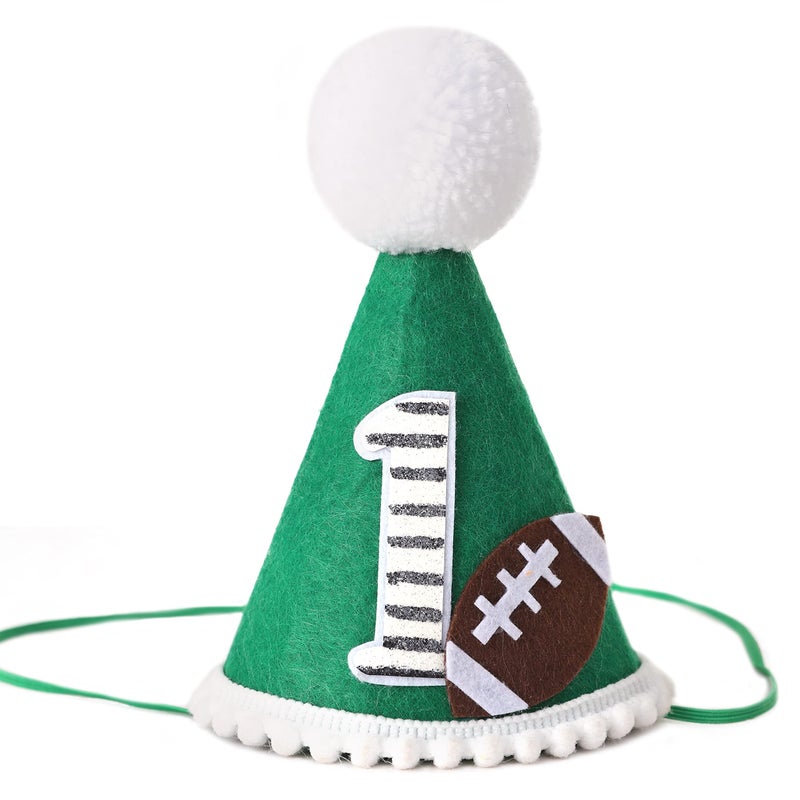 FELIX Football first Birthday Hat Football 1st Birthday Party DecorationSport Party Theme Hatfirst Year Year Down Decor - Image 2