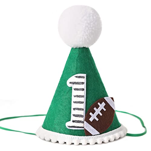 FELIX Football first Birthday Hat Football 1st Birthday Party DecorationSport Party Theme Hatfirst Year Year Down Decor - Image 1
