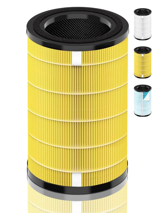 HSIAMEN [Pet Care] LV-H133 Replacement Filter Compatible with Levoit LV-H133 Air Purifier, Replacement for LVH133 H133 Meta-Air Tower Part# LV-H133-RF, H13 True HEPA Yellow 1-Pack - Image 1