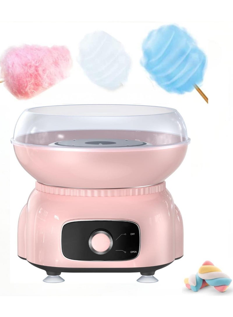 Cotton Candy Machine for Kids,Sugar Floss Maker Portable Cotton Candy Maker for Birthday and Party Gifts with 10 sticks and 1 Scoop (Pink) - Image 1