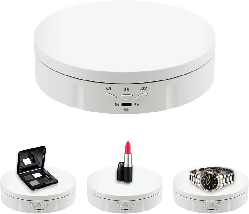 Mcbazel Motorized Rotating Display Stand, 5.7inch 360 Degree Electric Spinning Turntable Display Stand for Photography Shows/Jewelry/Watch/3D Models/Cake/Cup Ect,Load-Bearing Capacity is About 10kg - Image 1
