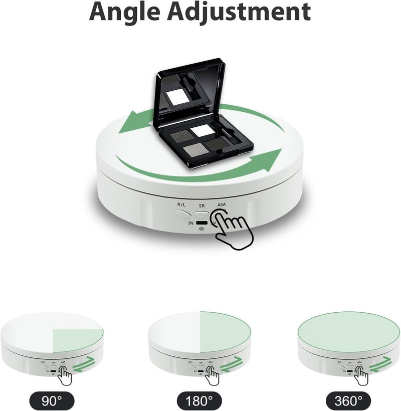 Mcbazel Motorized Rotating Display Stand, 5.7inch 360 Degree Electric Spinning Turntable Display Stand for Photography Shows/Jewelry/Watch/3D Models/Cake/Cup Ect,Load-Bearing Capacity is About 10kg - Image 4