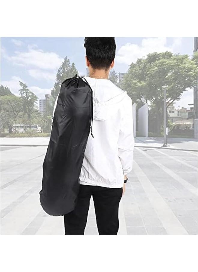Generic Skateboard Bag , Skateboard Backpack , With adjust Shoulder Straps , 150D Oxford Cloth Sport Skateboard Storage Bag 1 Shoulder Carry Case Black , For Travel Skateboarding( 86X28 . 5Cm) , Skateboard  - Image 4