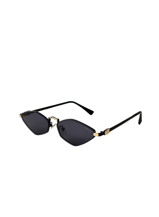 BOLD Adge Hexagon Sunglasses For Unisex - Gold - Image 2