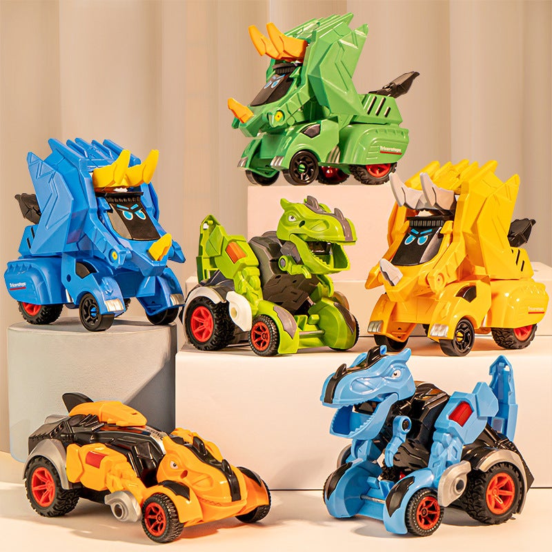 Children'S Inertia Dinosaur Toy Car Tyrannosaurus Rex Impact Deformation Engineering Car Boy Toy Internet Celebrity Stall Products - Image 3