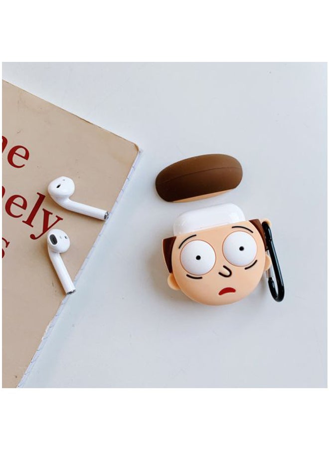 Beauenty Morty Themed Case For Apple AirPods 1/2 Beige/Brown - Image 3
