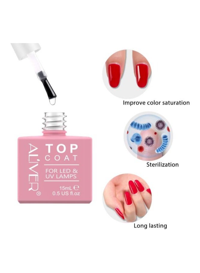 ALIVER Aliver Soak Off Gel Nail Polish Kit + Aliver Nail Polish Gel Remover, Nail Gel Kit for a Longer Wearing, & In 3 mins Quickly Removes Soak-Off Gel Nail Polish  - Image 4