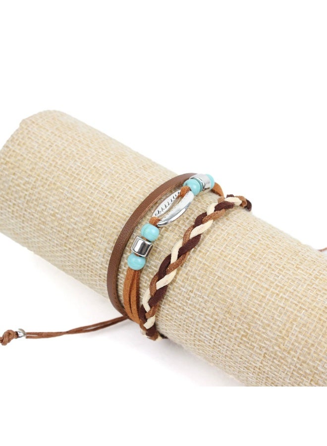 Goolsky Handmade Shell Bracelet – Original Multi-Layer Vintage Leather Wristband, Couple Unisex Bracelet, Shell & Leather Adjustable Size, Beach/Travel/Daily Wear Matching Gift - Image 4