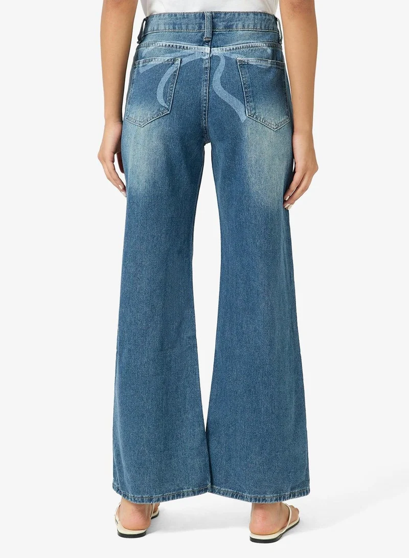 Ginger  Low Rise Wide Leg Jeans for Women | Best Price UAE