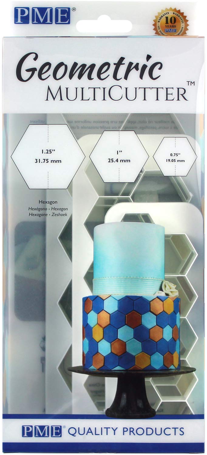 PME Geometric Multicutter for Cake Design Hexagon  Small  Medium & Large Size  Set of 3 - Image 2