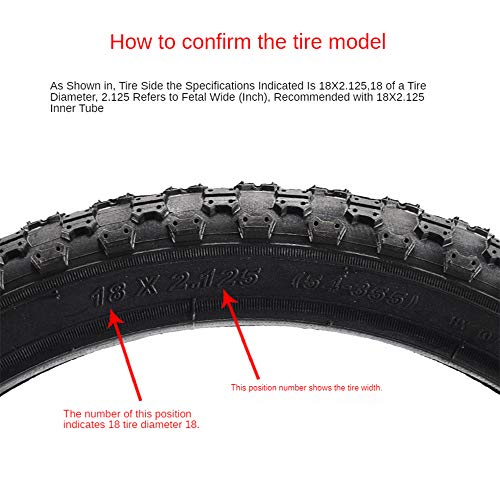 catazer Bike tyre 12/14/16/18/20/22/24/26 X2.125 Bicycle Tyres for Kit Bike BMX Bike Folding Road Bike Mountain Bike (12x2.125) - Image 2