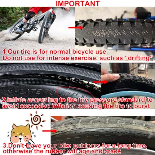 catazer Bike tyre 12/14/16/18/20/22/24/26 X2.125 Bicycle Tyres for Kit Bike BMX Bike Folding Road Bike Mountain Bike (12x2.125) - Image 5