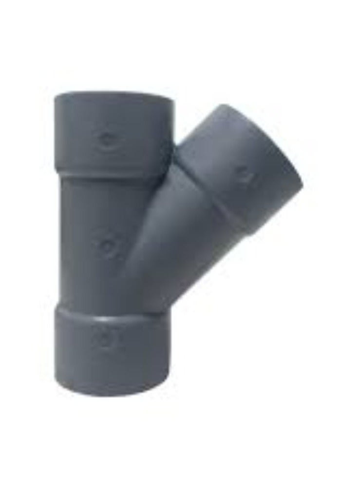 KNP KNP Y Tee UPVC Pipe Fitting 4 Inch is Designed to Create a Y Shaped Junction in UPVC Pipe Systems Allowing for the Branching of a Single Pipe Into Two Separate Directions. - Image 2