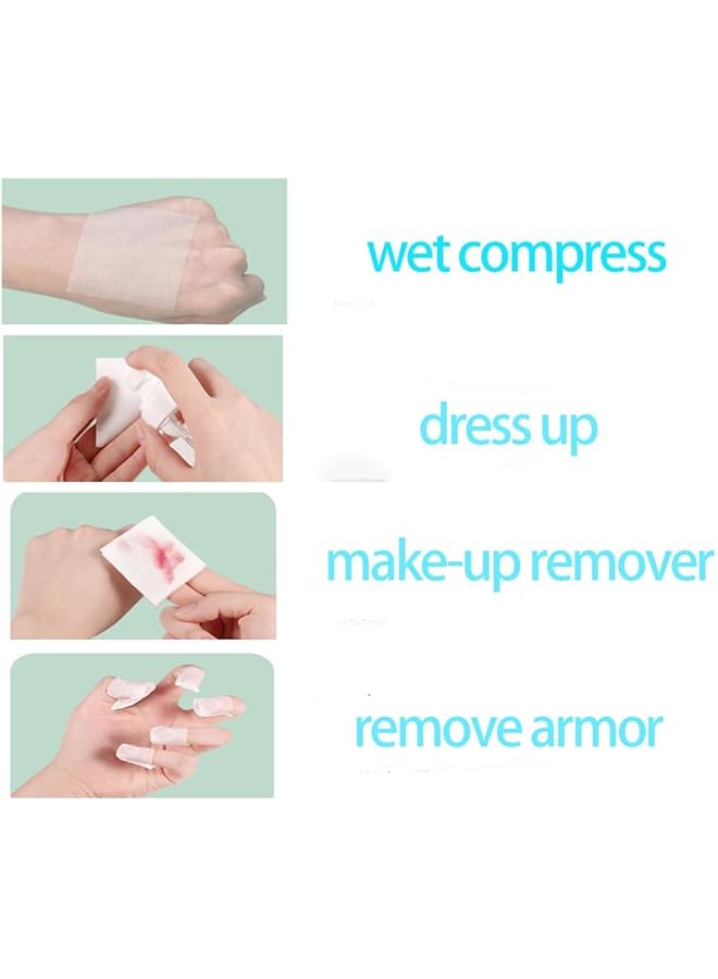 KASTWAVE Ultra Thin Makeup Facial Cotton Pads Cotton Pads Face Make Up Remover Pads Facial Lip & Eye Nails Vegetable Fiber Hypoallergenic Linght & Thin Lint Free Squares (1100 Count) - Image 3