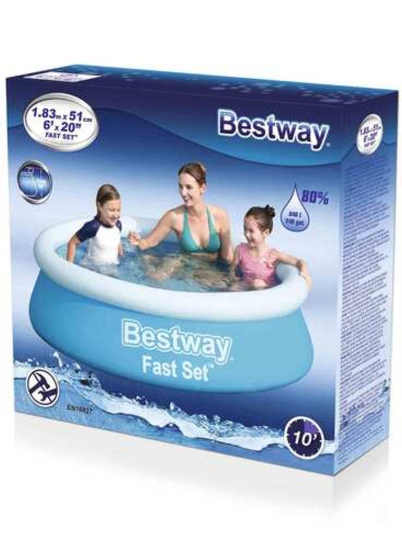 بست واي حوض سباحة سريع التركيب 183 سم × 51 سم 26 57392 - Image 1