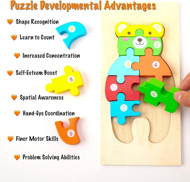 LINJIE Toddler Puzzles for Kids Ages 3+ Dinosaur Puzzle 4-Pack, Montessori Toys for 3 Year Olds, Toddler Toys Age 3+ Gifts for 3 + Years Old Boys Girls, Wooden Puzzles for Toddlers - Image 2