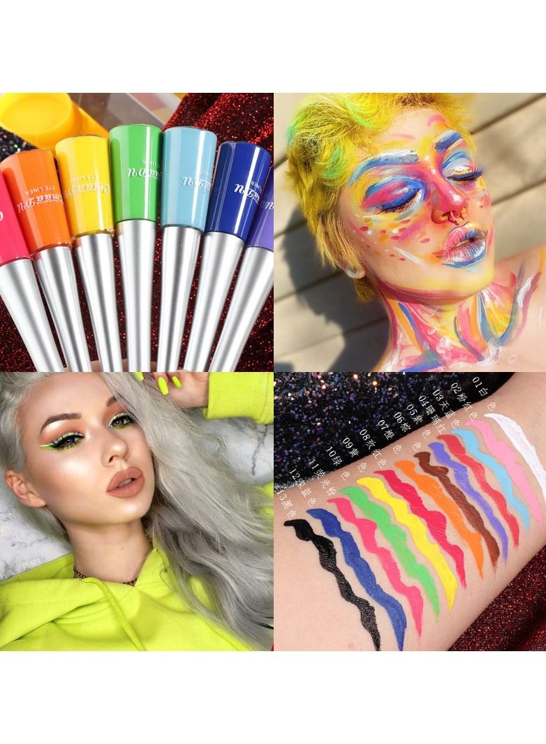 CmaaDu Colored Liquid Pencil Liquid Eyeliner Matte  - Image 3