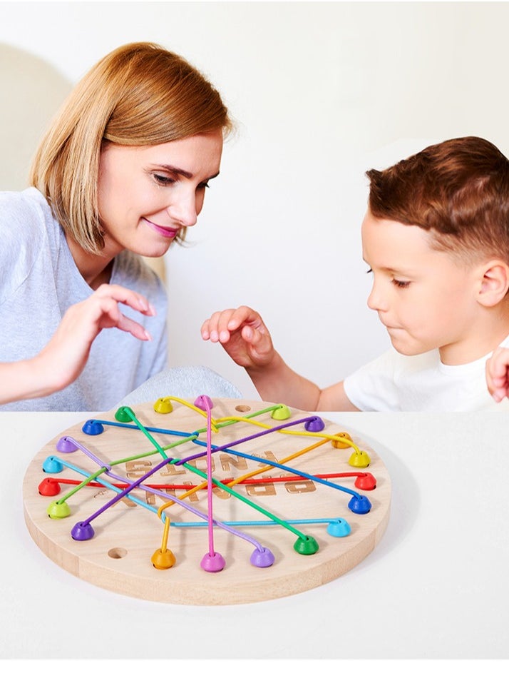 Rope Untangling Puzzle Game, Educational Strategy Board Game for Kids & Adults, Family Travel Party Games with Multi-Level Challenges  - Image 1