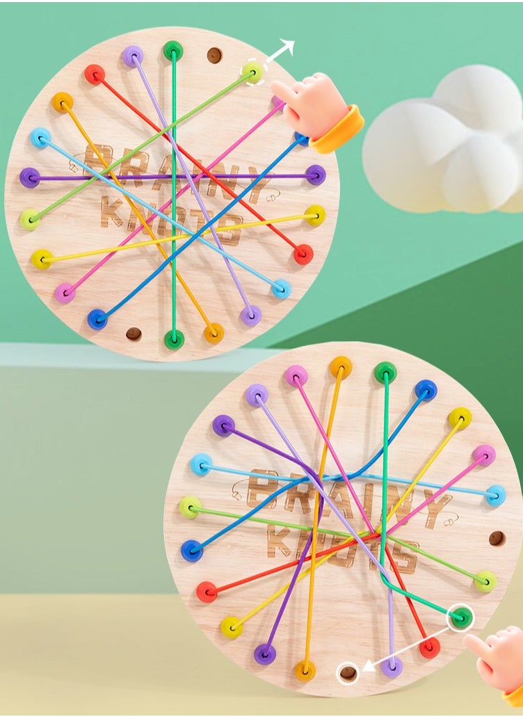 Rope Untangling Puzzle Game, Educational Strategy Board Game for Kids & Adults, Family Travel Party Games with Multi-Level Challenges  - Image 3