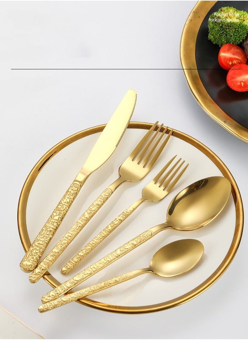 5PCS Stainless Retro Relief Tableware Set - pzsku/ZF1A8B650B7D1D043DCFFZ/45/_/1701487229/c335d0e4-3961-4235-a525-c19d129bc818