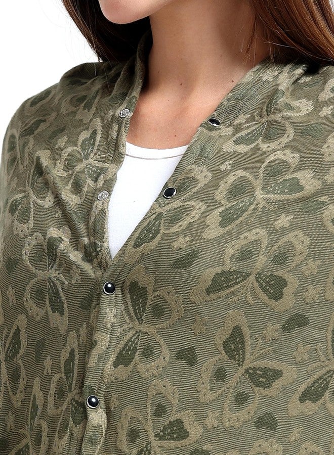 AGUILA Premium Soft And Warm Feeding shawl Feeding Cloak (NAVY) (Olive Green) - Image 2