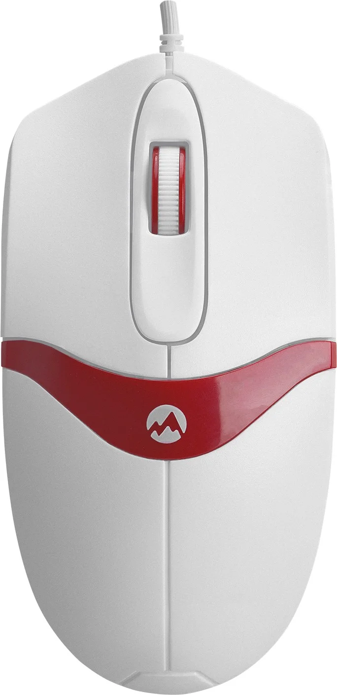 Everest SM-220 USB 1200DPI 3D Optical Wired Mouse White-Red