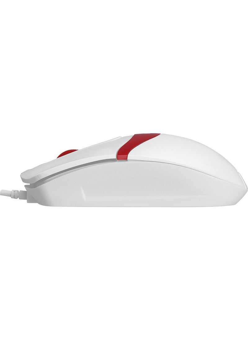 Everest SM-220 USB 1200DPI 3D Optical Wired Mouse White-Red  - Image 4