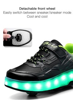 Sharpdo LED Roller Shoes USB Charge Girls Boys Sneakers with Wheels Roller Skates Shoes  - Image 4