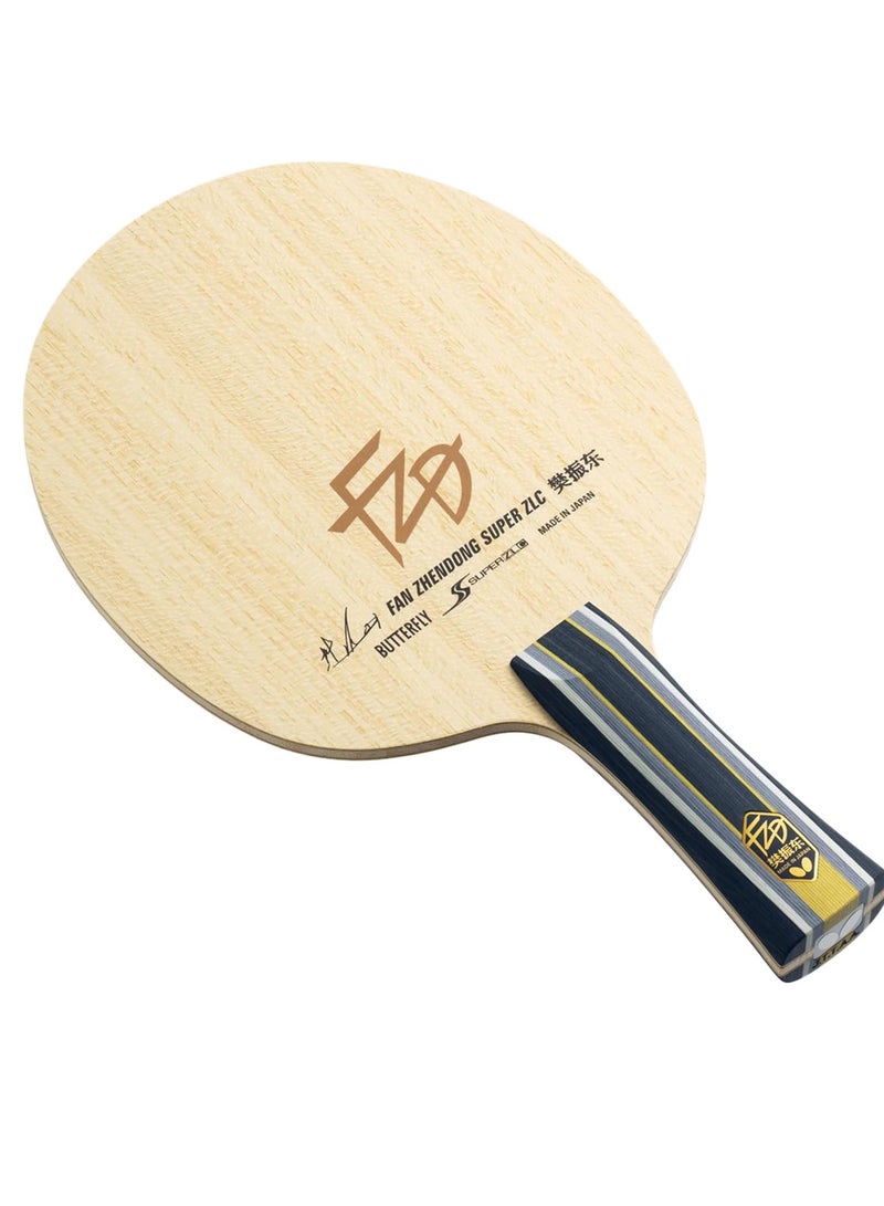 Butterfly Fan Zhendong Super ZLC  Table Tennis Racket Professional Butterfly Table Tennis Racket FL (Flared) Handle Styles Made in Japan 4906901218178 - Image 1