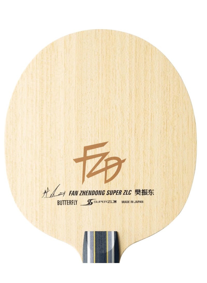 Butterfly Fan Zhendong Super ZLC  Table Tennis Racket Professional Butterfly Table Tennis Racket FL (Flared) Handle Styles Made in Japan 4906901218178 - Image 2