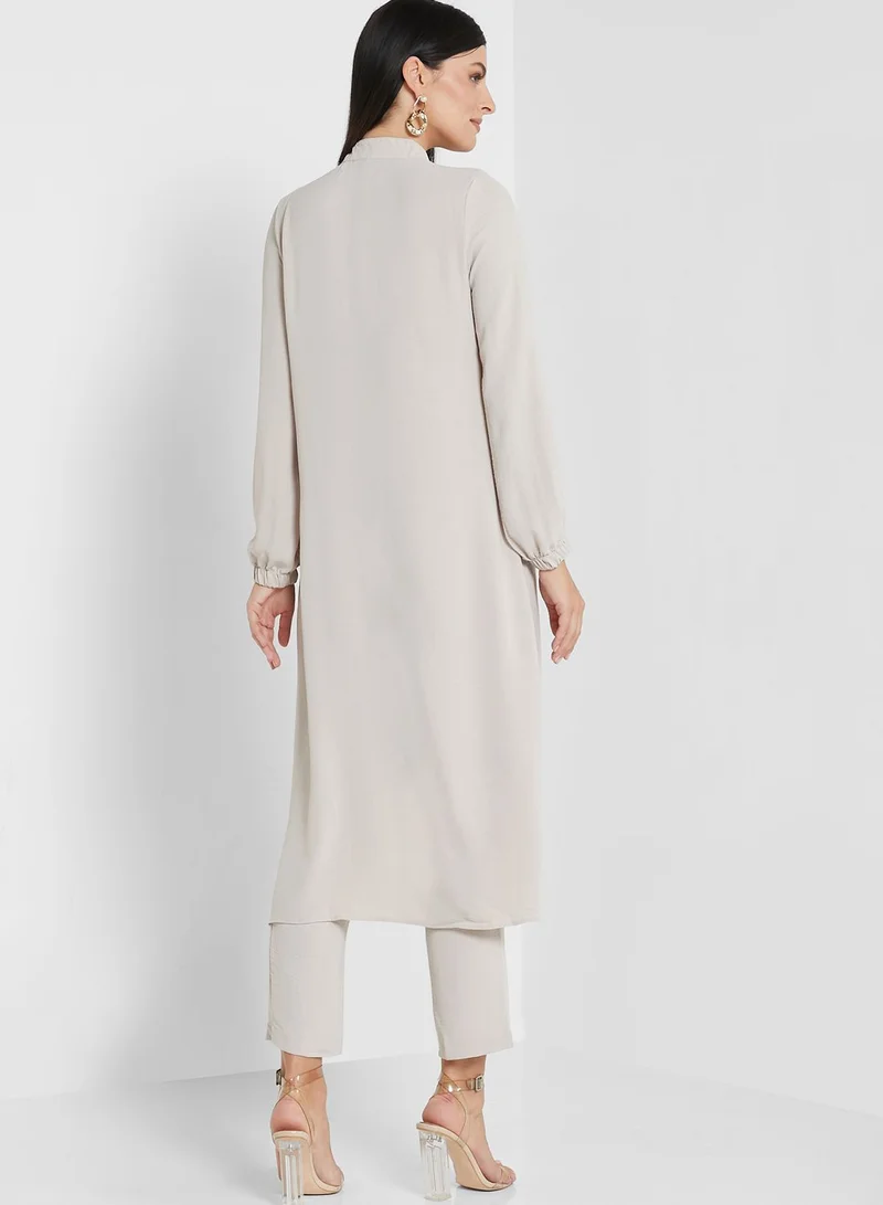 Khizana Solid Wide Legged Pants Set