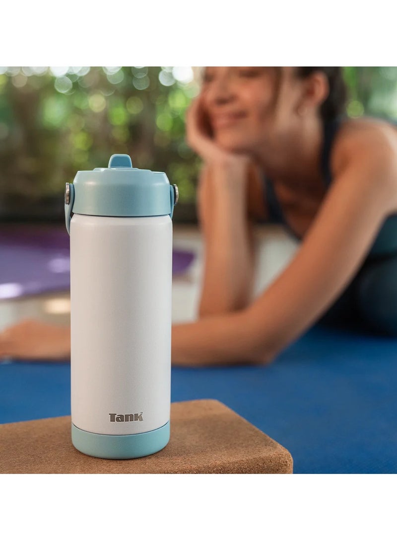 تانك موڤ، ٥٥٠ مل، زجاجة ستانلس ستيل، خالية من مادة BPA، معزولة حراريًا، مانع للتسريب - سكاى بلو - Image 2