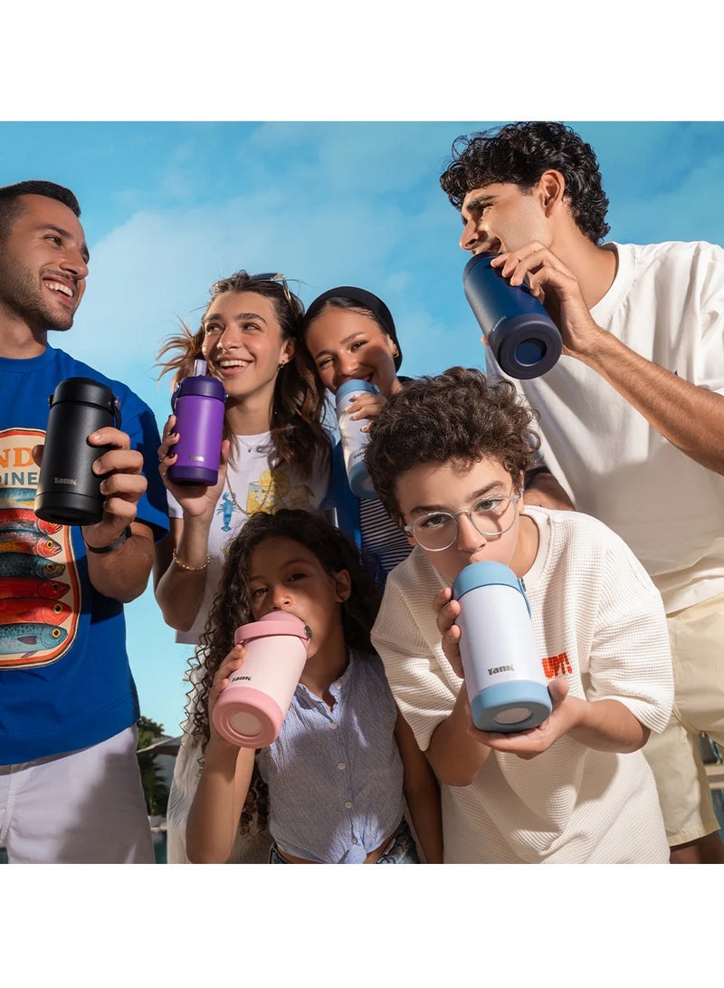 تانك موڤ، ٥٥٠ مل، زجاجة ستانلس ستيل، خالية من مادة BPA، معزولة حراريًا، مانع للتسريب - سكاى بلو - Image 3