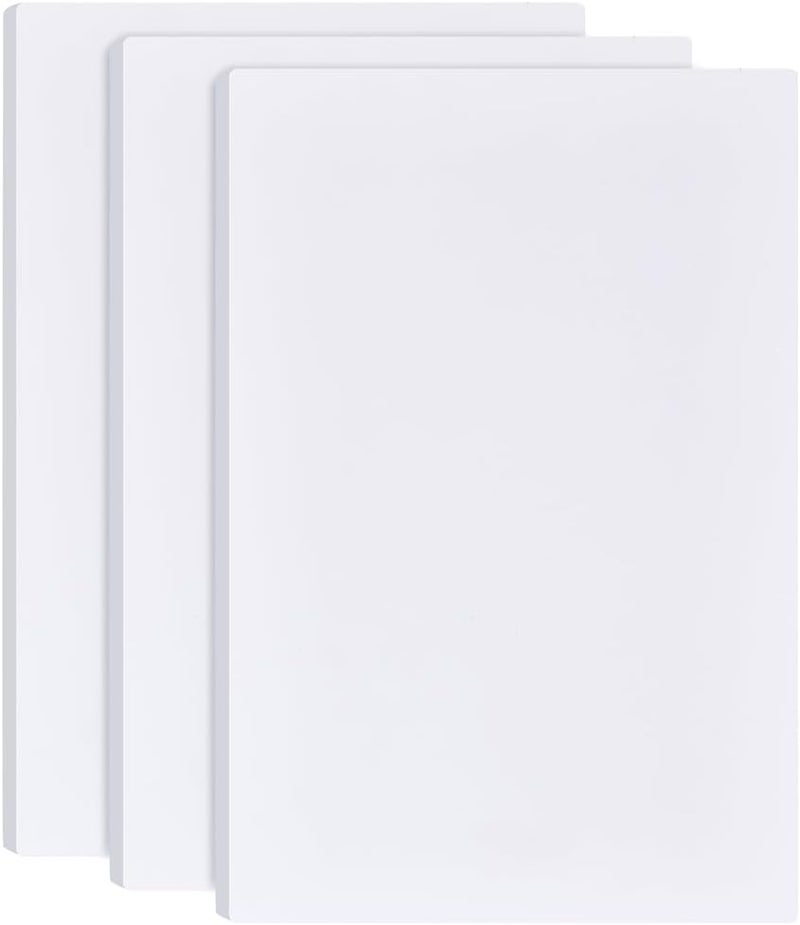 BENECREAT 3Pcs 1/2 Inch White Foam Boards, 12x8 Inch Rectangle PVC Foam Sheet Poster Board for Mounting, Crafts, Art, Display, Presentation and Projects - Image 1