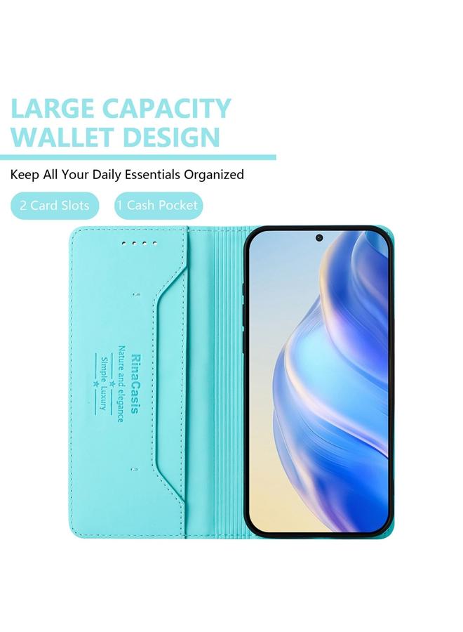 S-TOP Case For Honor 200 Smart Global / X7c 4G RC01 Dual-Folded Magnetic Suction RFID Leather Phone Case - Image 3