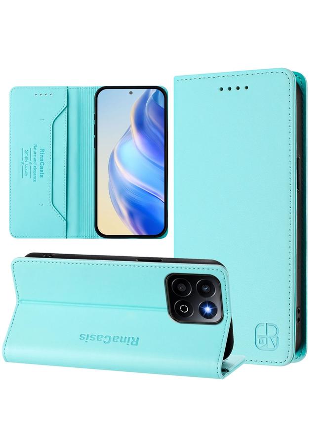 S-TOP Case For Honor 200 Smart Global / X7c 4G RC01 Dual-Folded Magnetic Suction RFID Leather Phone Case - Image 1