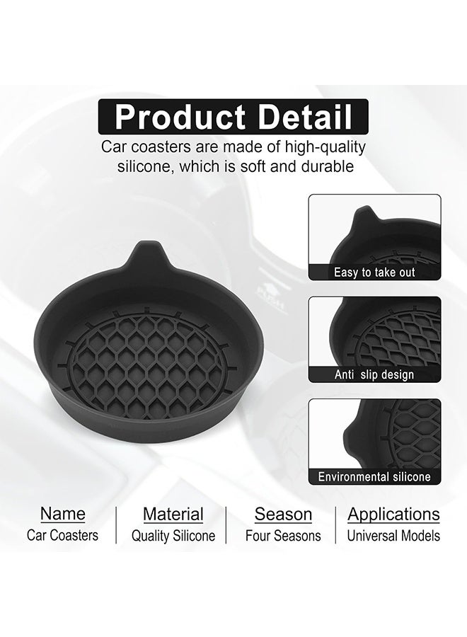 MXN 2 Pcs Car Silicone Cup Holder, Universal Non-Slip Cup Holders, Recessed Car Interior Accessories for Women and Man - Image 3