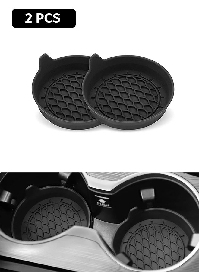 MXN 2 Pcs Car Silicone Cup Holder, Universal Non-Slip Cup Holders, Recessed Car Interior Accessories for Women and Man - Image 1