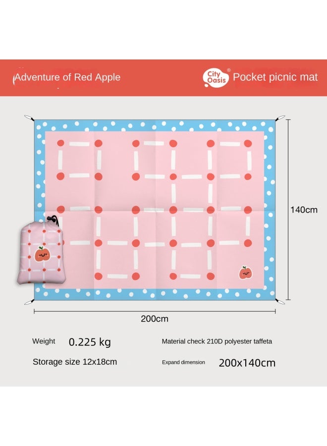 سجادة نزهة سميكةسجادة نزهة أوكسفورد سميكة وقابلة للغسيل الآلي، سجادة خارجية محمولة ومقاومة للماء من قماش أكسفورد قابلة للغسيل بالآلة باللون الأحمر والأصفر والأبيض، سجادة محمولة مقاومة للماء للنزهات الخارجية والتخييم