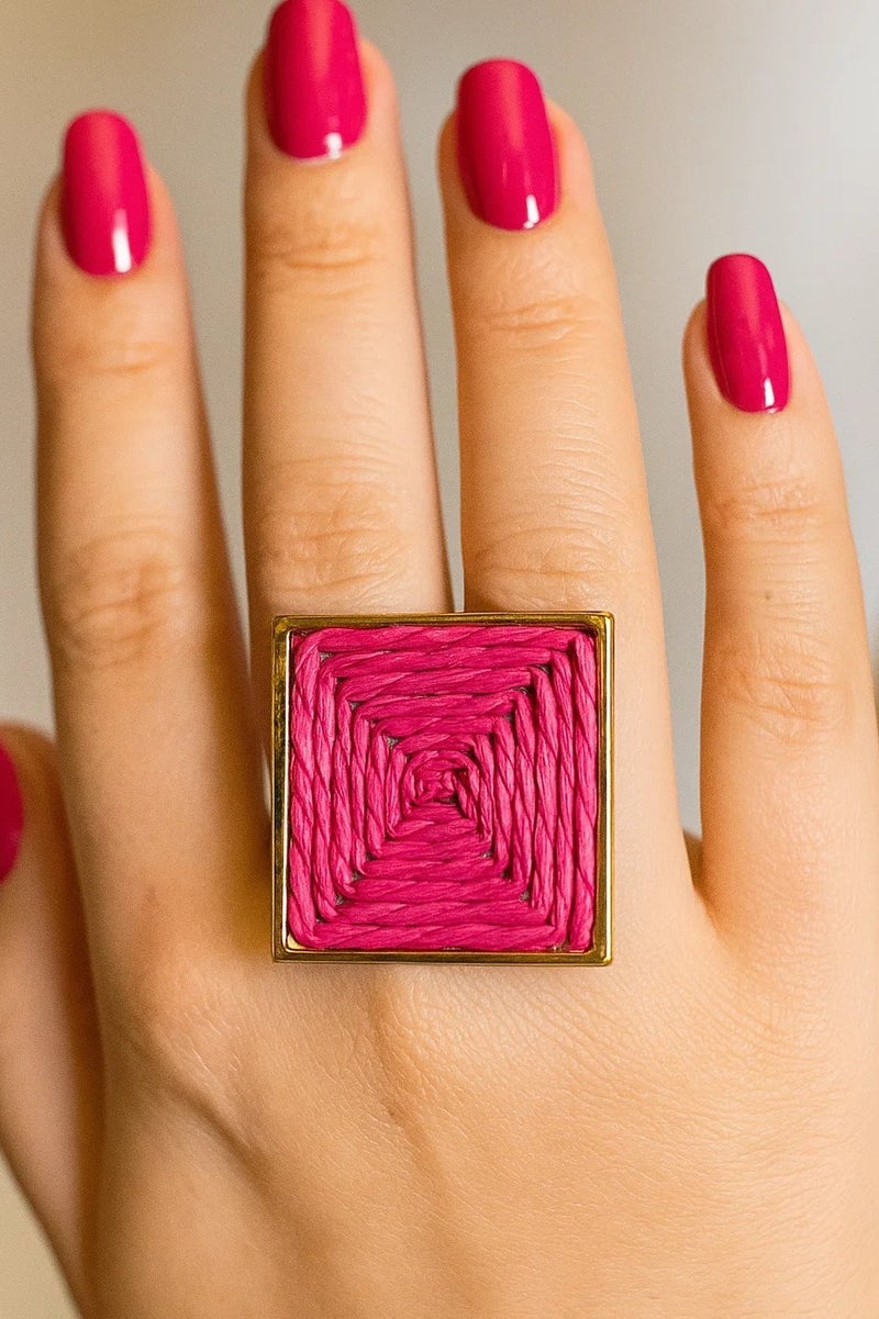Vbranda Geometric Woven Ring Stainless Steel Pure RI-20  - Image 2