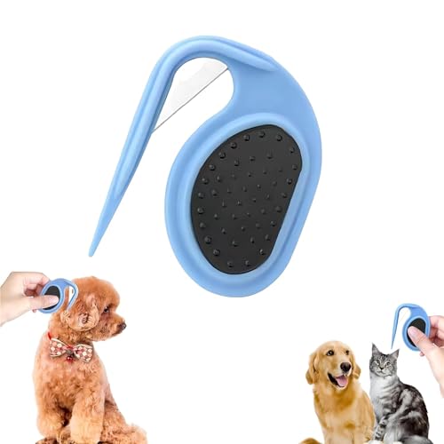 Inralimot Pet Knotting Comb - Knotting Comb for Dog Pet Grooming Brush, Knotting Comb for Cats, Pet Dematting Comb Knotting Combs Hair Removal, Pet Grooming Combs Dematting Tools (Blue) - Image 1
