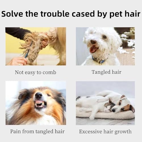 Inralimot Pet Knotting Comb - Knotting Comb for Dog Pet Grooming Brush, Knotting Comb for Cats, Pet Dematting Comb Knotting Combs Hair Removal, Pet Grooming Combs Dematting Tools (Blue) - Image 4