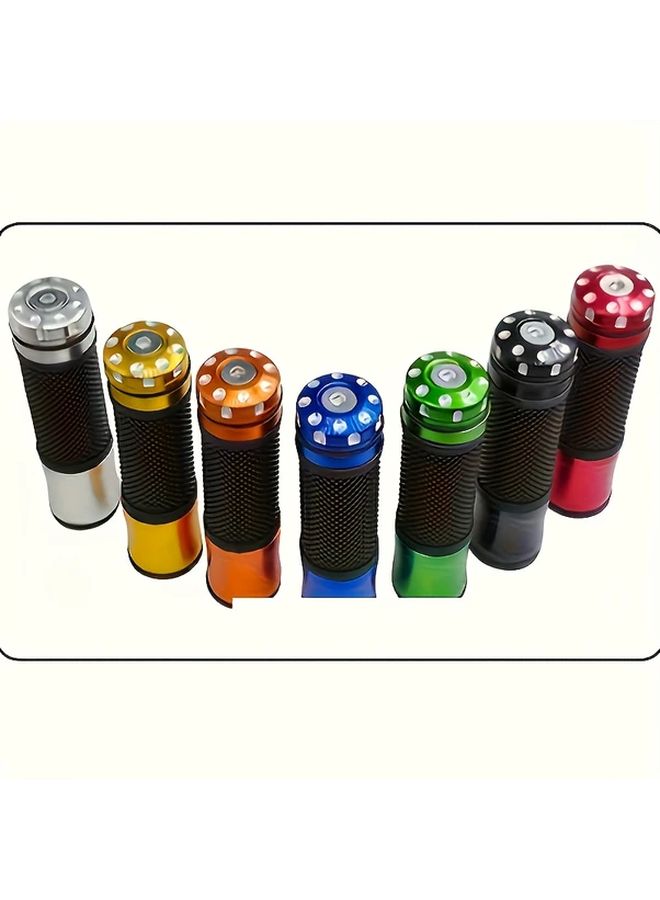 Aluminum Alloy Motorcycle Handle Grips Customizable CNC Anti Slip Design Street Handlebar Grips Durable For Bicycles And Scooters Golden - Image 3