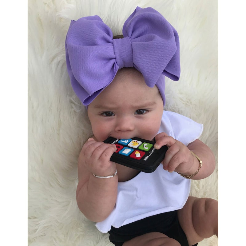 Silli Chews Cell Phone Teether | Cute Baby Teether Black | Kids Pretend Play Toy Fake Phone for Babies | Mobile Telephone Silicone Teething Toy | Infant Pain Relief Apple Smart | Silly Chew Toy - Image 5