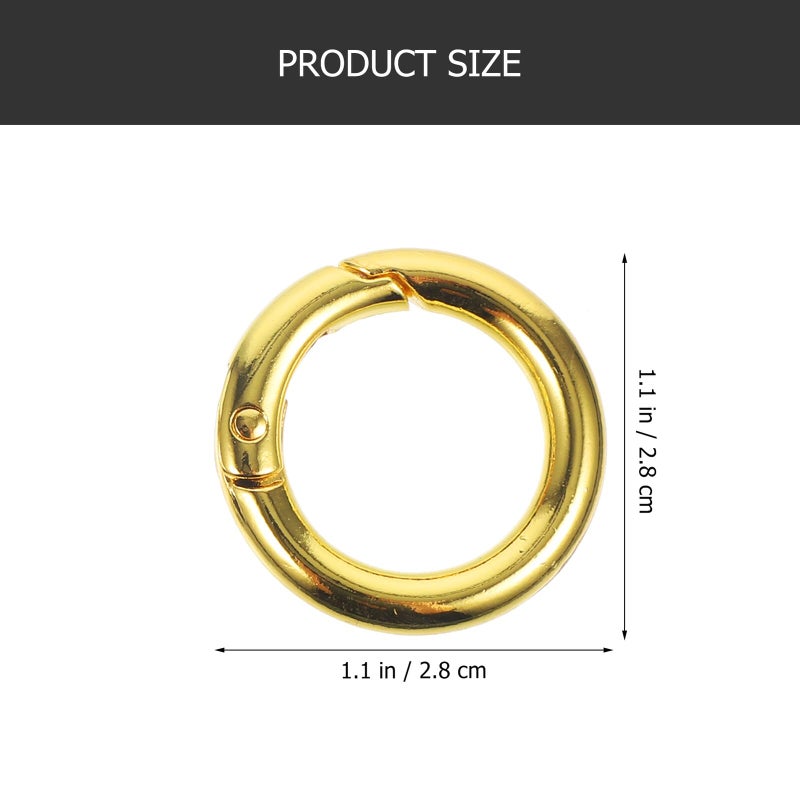 15pcs Alloy Keychain Rings for Crafts Jewelry Making Bronze Gold Silver Colors - Image 3