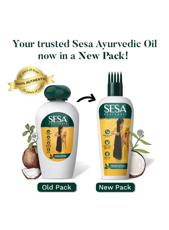 Sesa Ayurvedic Hair Oil 5000 Year Old Kshir Pak Vidhi, Bhringraj & 17 Rare Herbs with 5 Nourishing Oils All Hair Types NO Mineral Oil 100 ml (Pack of 1) Ayurvedic Oil 100ml  - Image 4